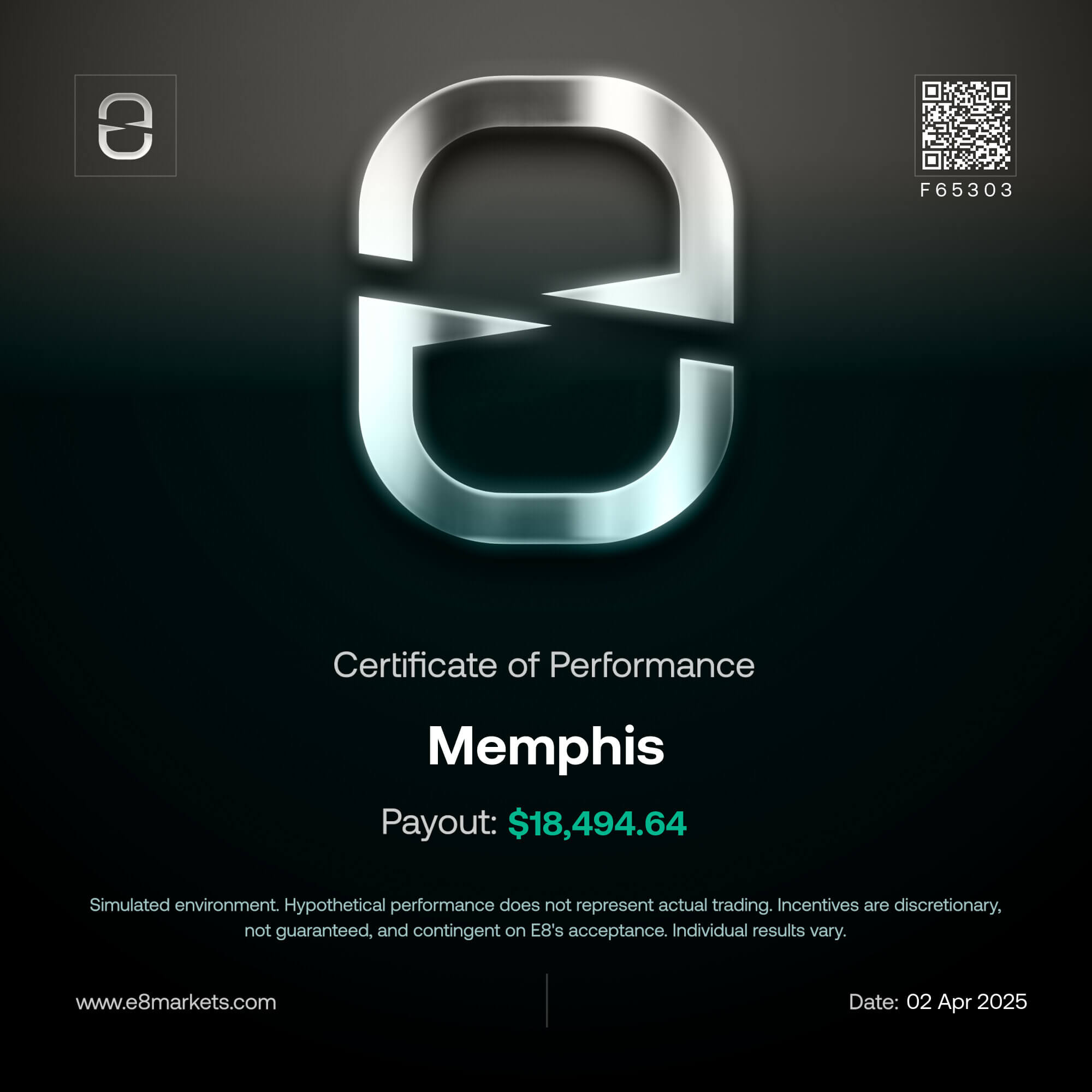 $18,494 payout