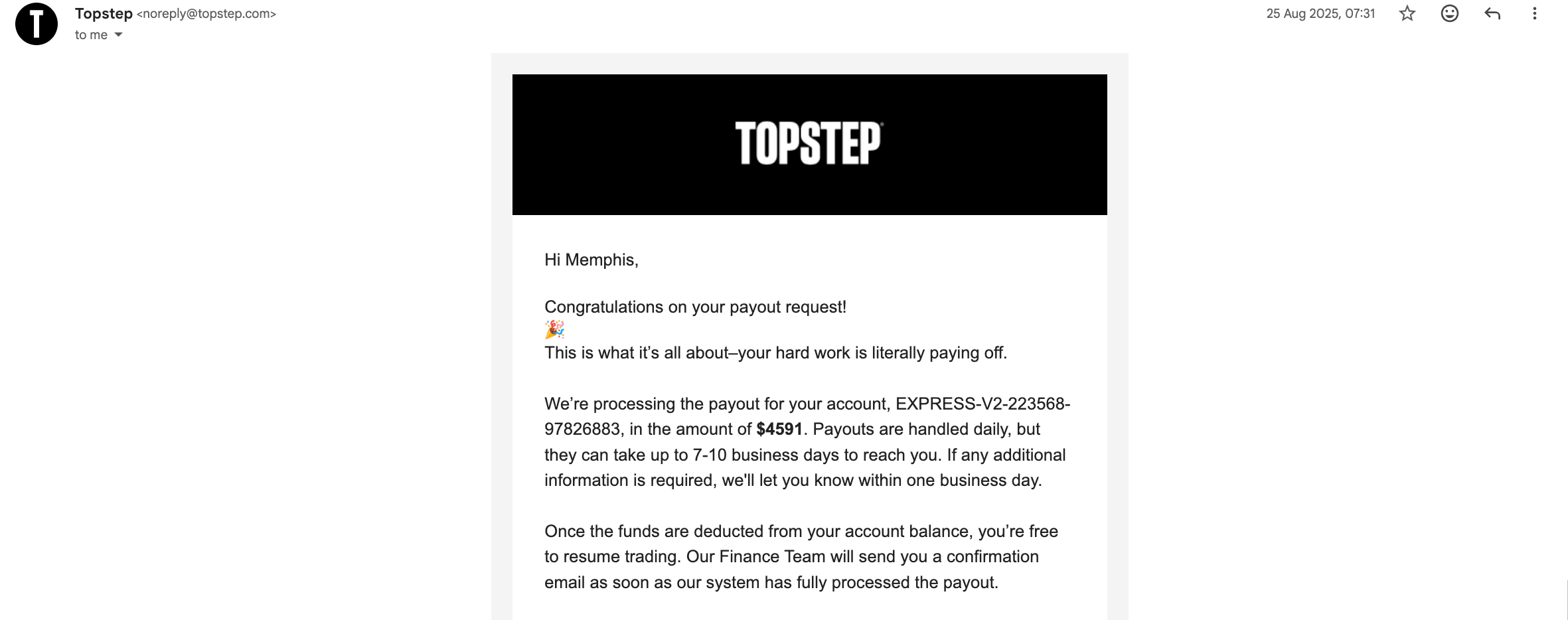 $4,591 payout